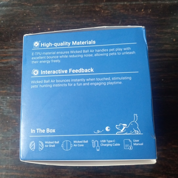 New Material】Cheerble Smart Interactive Dog Toy, Wicked Ball AIR, Blue - Picture 9 of 11